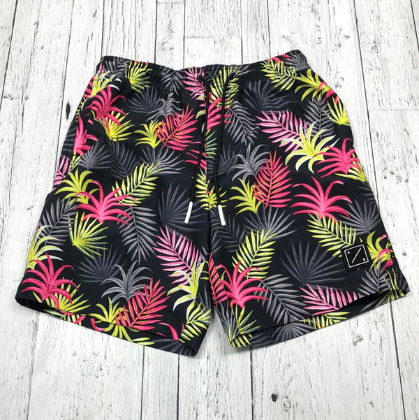 American Eagle pink yellow black patterned swim shorts - His S