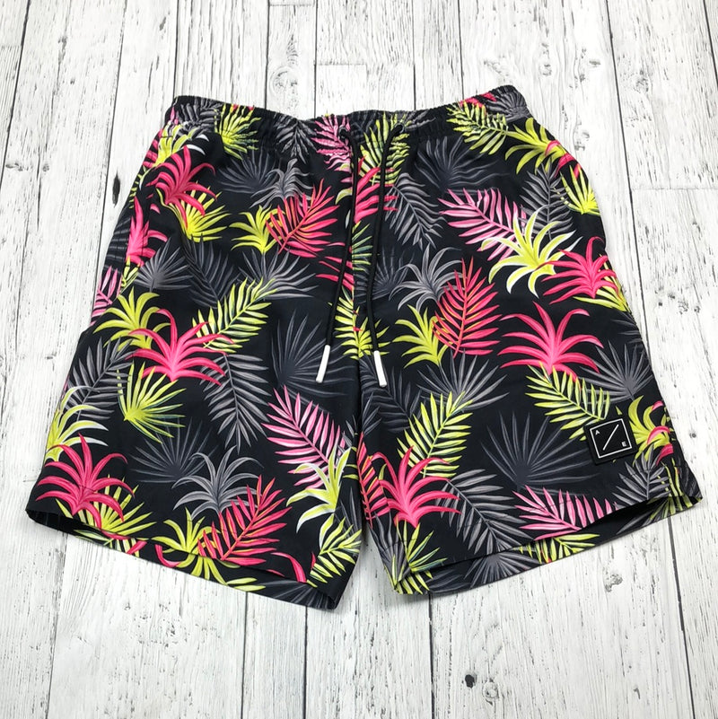 American Eagle pink yellow black patterned swim shorts - His S