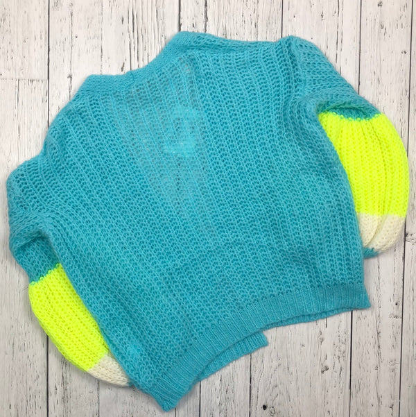 Tuscany Tricot blue yellow knitted sweater - Hers OS