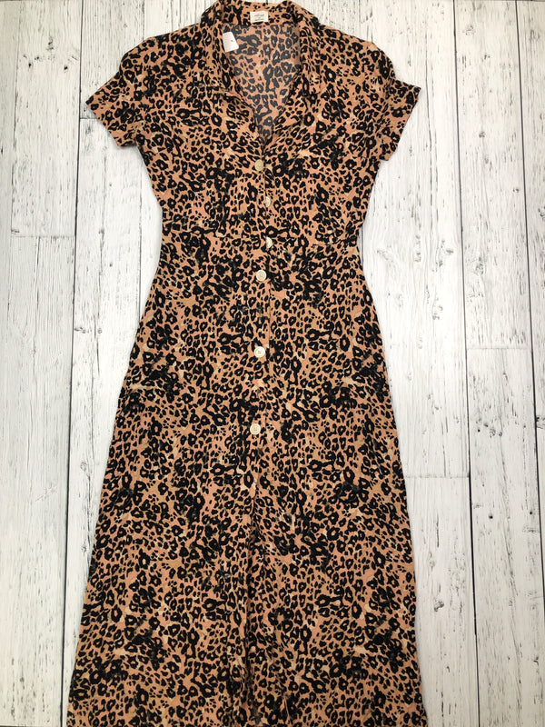 Wilfred Aritzia brown black patterned dress - Hers XS