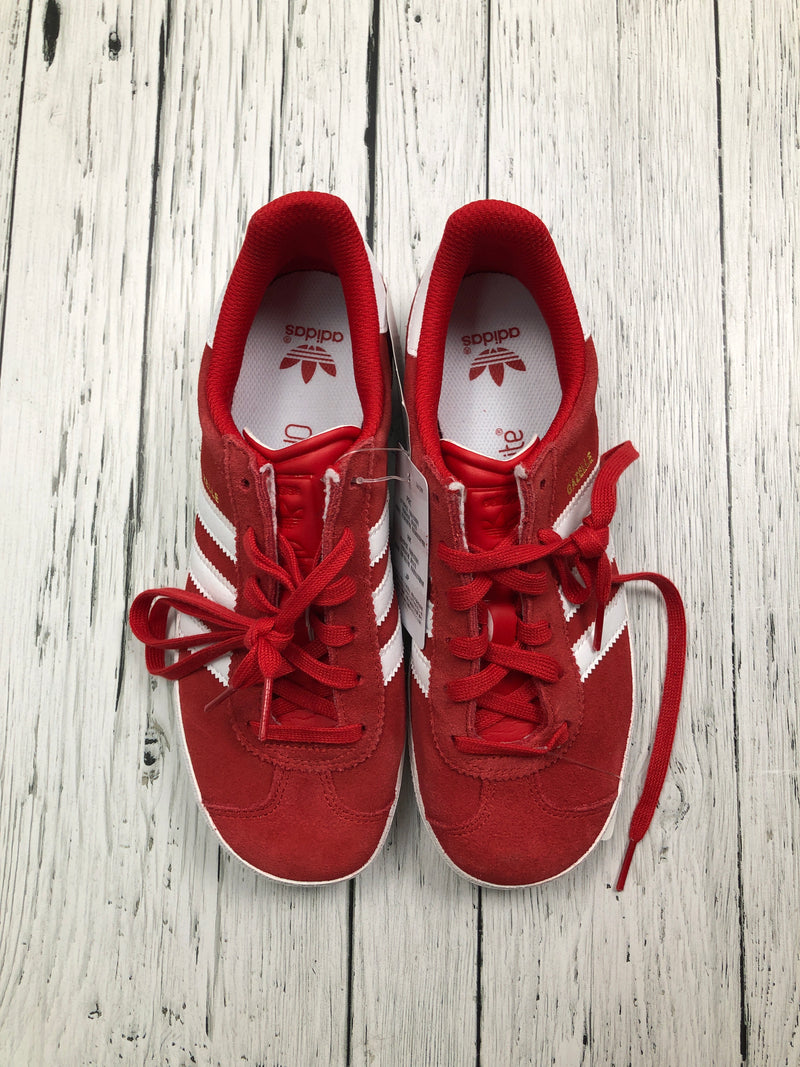 Adidas red white shoes - Girls 3.5Y