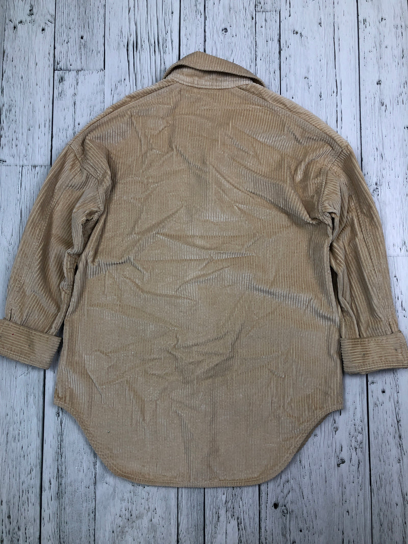 The Group Babaton Aritzia beige corduroy shirt - Hers XS