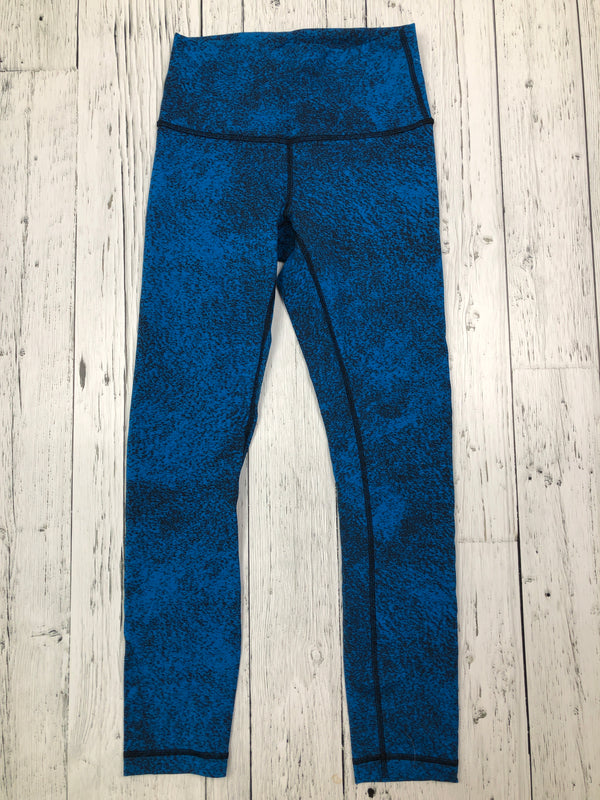 lululemon blue patterned leggings - Hers S/6