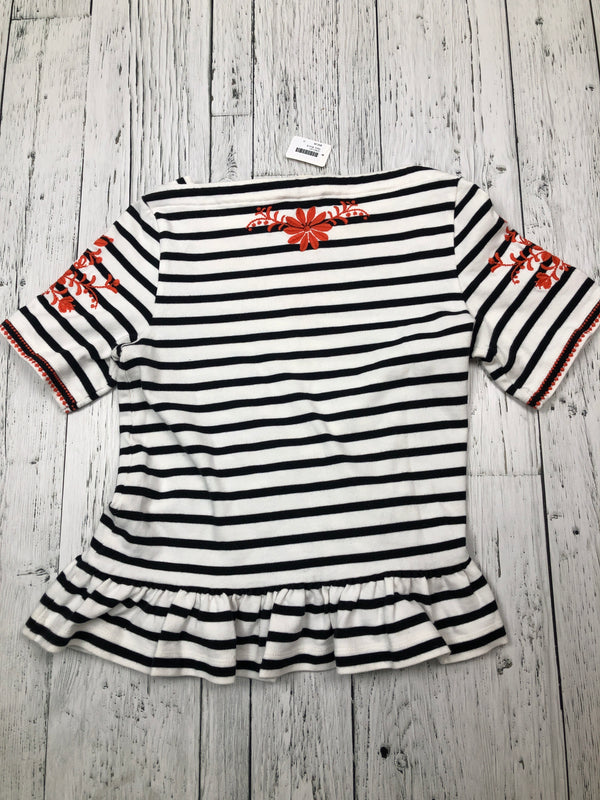 Kate spade black/white striped flower shirt - Hers S