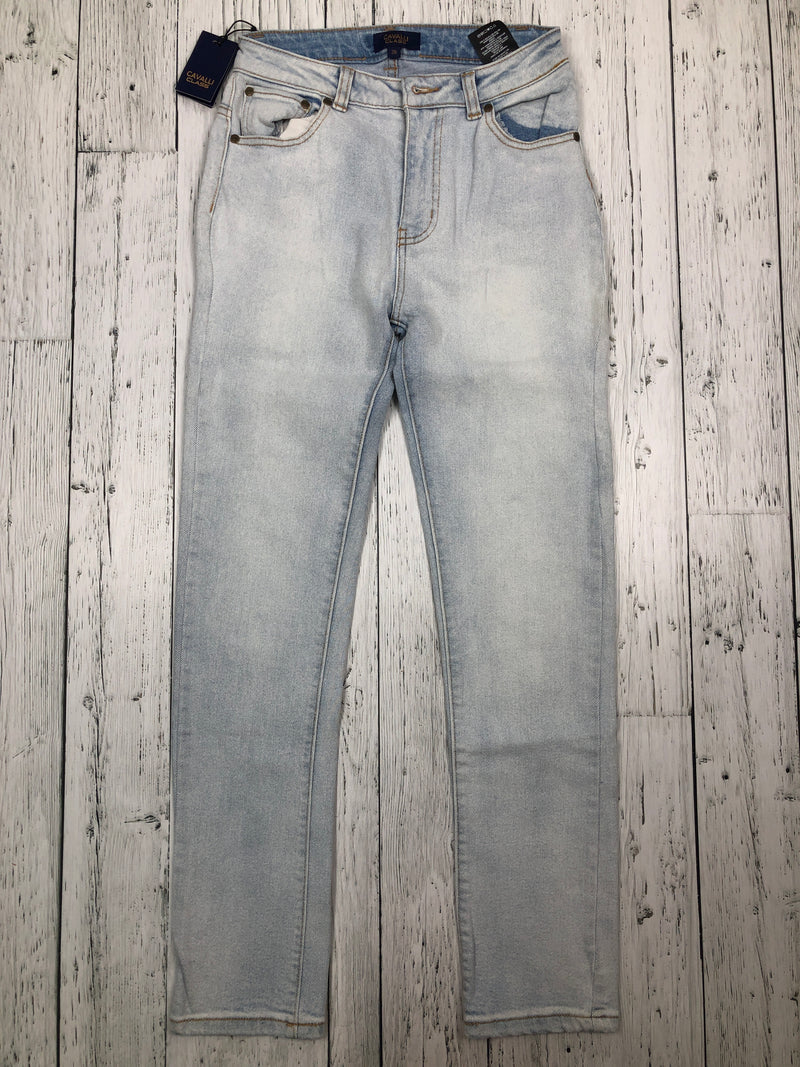 Cavalli class blue high rise straight leg jeans - Hers XS/26