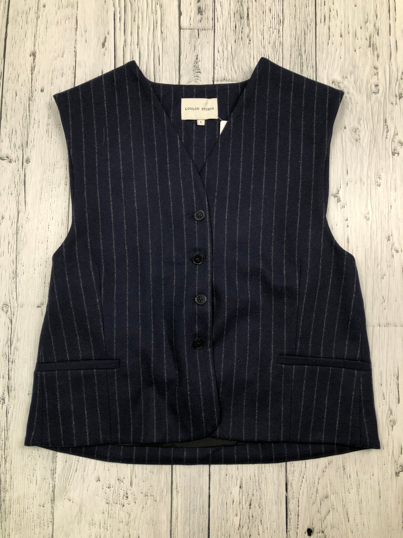 Loulou studio navy striped vest - Hers L