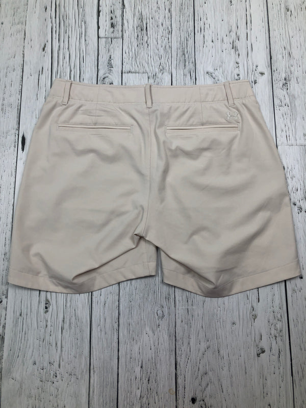 Under Armour beige golf shorts - Hers M/8