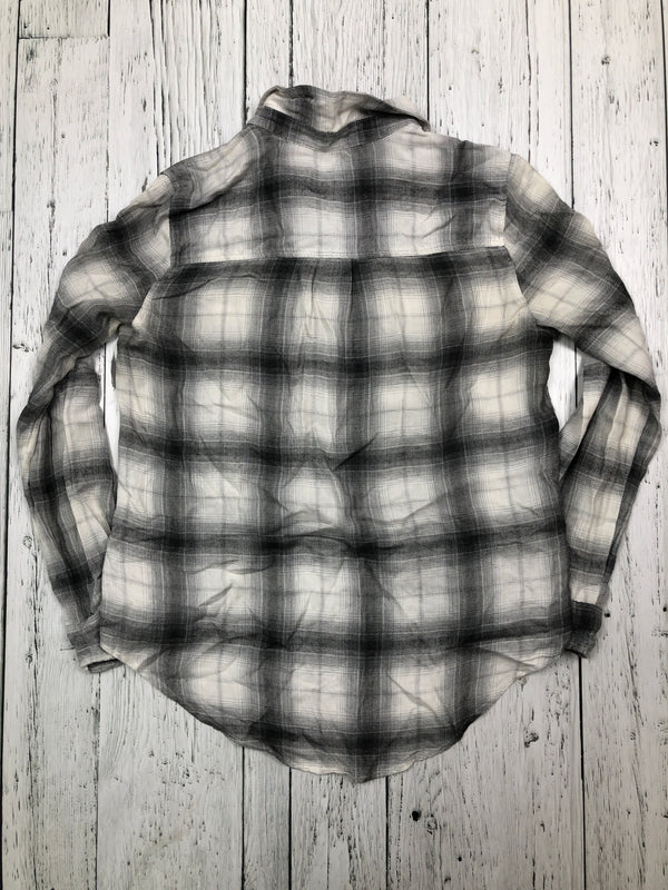 Abercrombie&Fitch white grey plaid shirt - His S