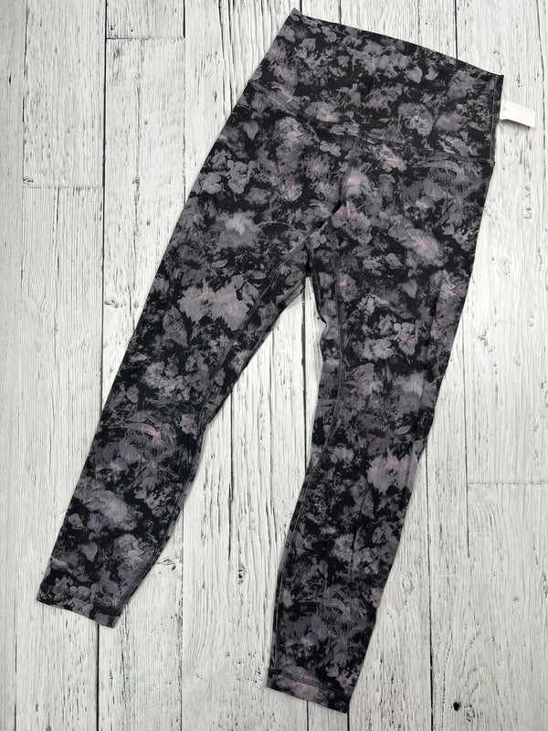 lululemon grey/pink floral leggings - Hers 6