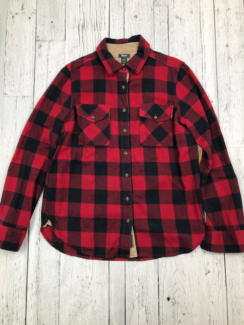 Roots red black plaid flannel - Hers M