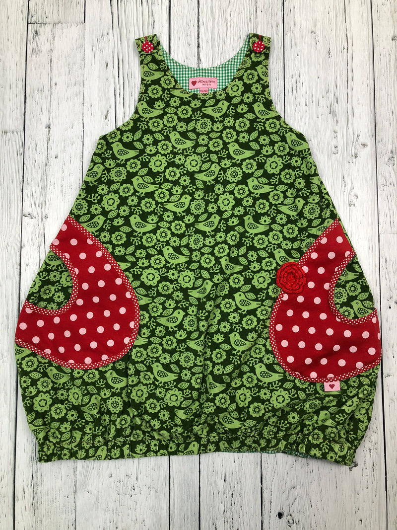 Kerzilein wien green patterned dress - Girls 10/140