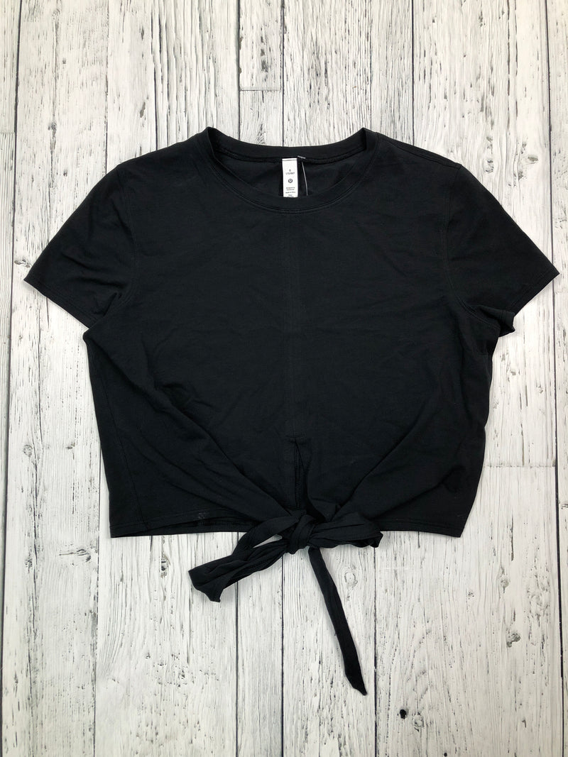 lululemon black tie t-shirt - Hers S/6