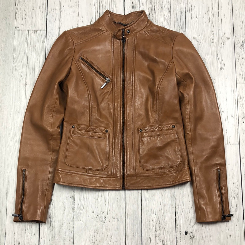 Bernardo brown leather jacket - Hers XS