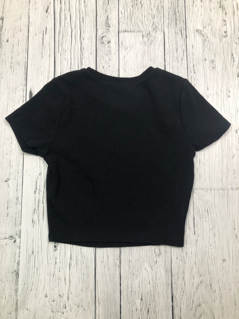 Garage black cropped t-shirt - Hers S