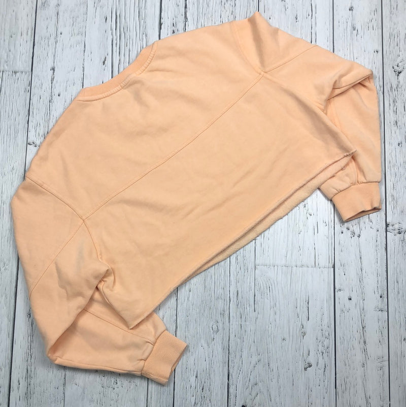 Garage graphic orange cropped sweatshirt - Hers M