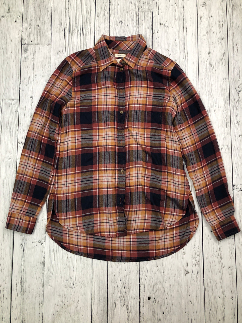 American Eagle brown plaid flannel - Hers XS