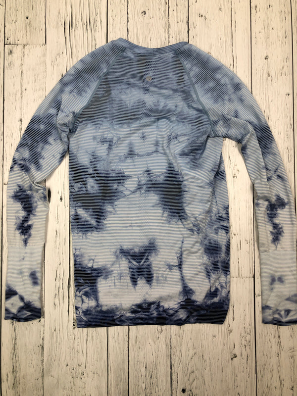 lululemon blue tie die athletic long sleeve - Hers M/8