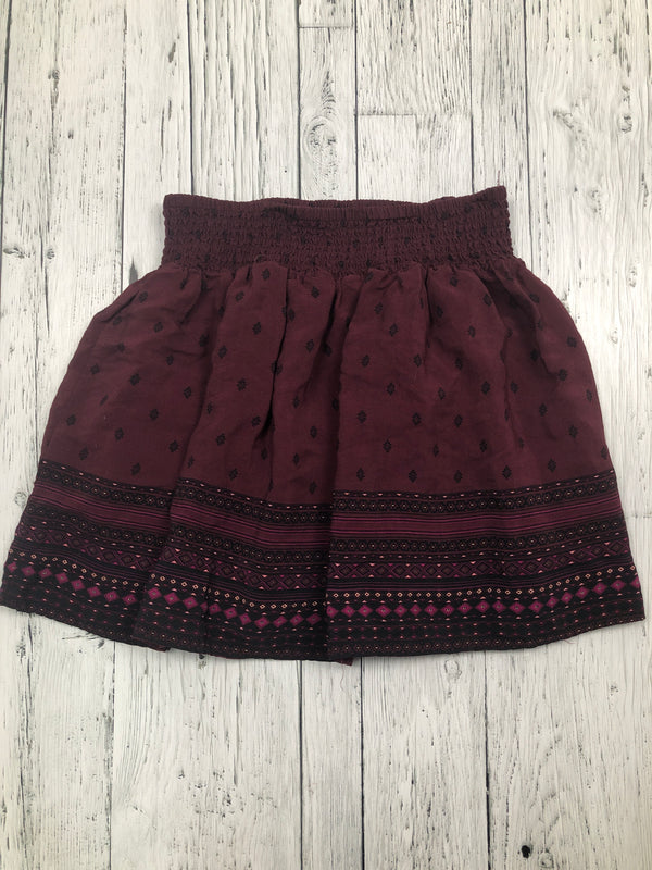 Garage burgundy patterned skirt - Hers XS