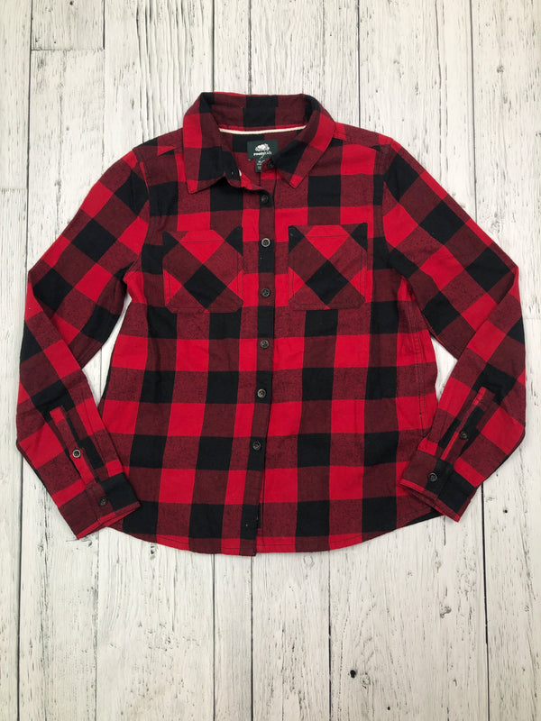 Roots red black plaid shirt - Girls 11/12