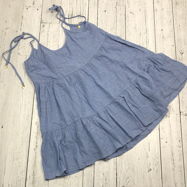 Aerie blue gold striped dress - Hers S