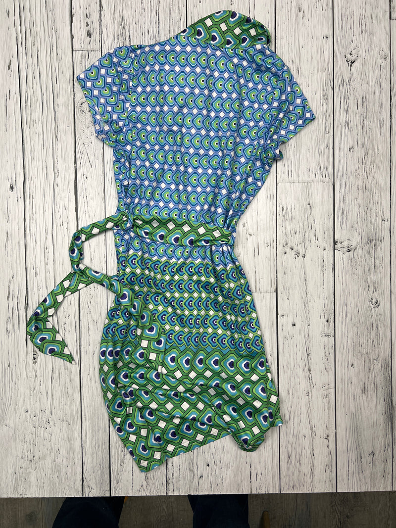 Laundry Short sleeve blue & green dress Girls 14