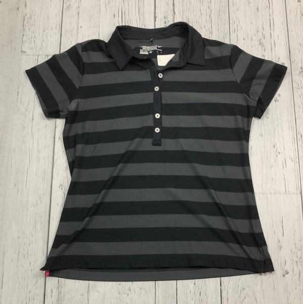 Nike golf black grey striped shirt - Hers L