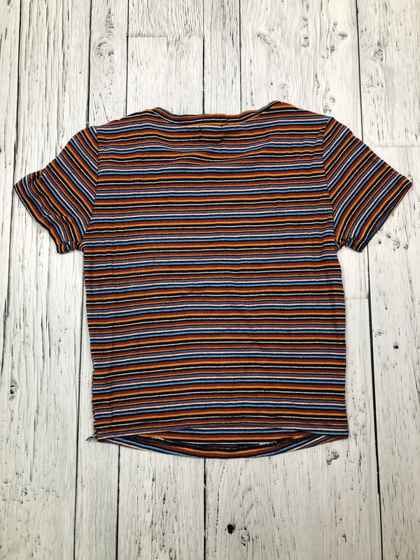 Garage orange striped cropped t-shirt - Hers XS