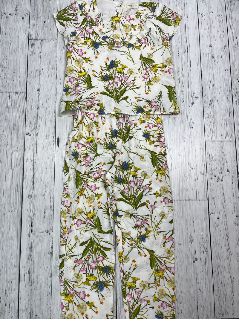 MANGO white floral patterned romper - Girls 10