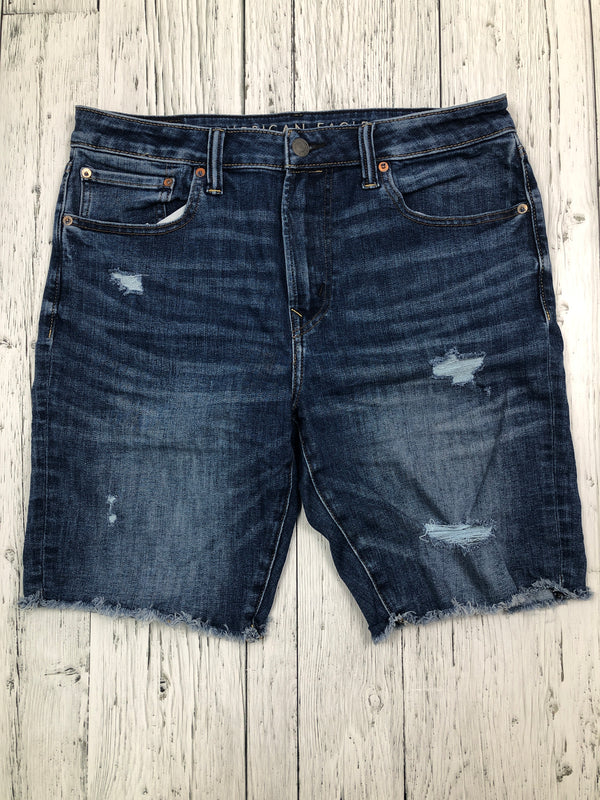 American Eagle distressed blue denim shorts - His M/34