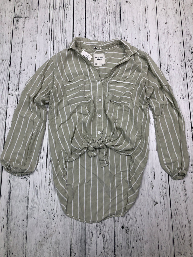 Abercrombie&Fitch green white striped shirt - Hers S