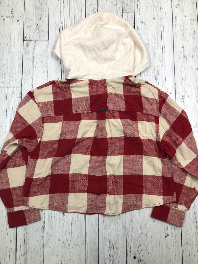 American Eagle red white hoodies flannel - Hers L