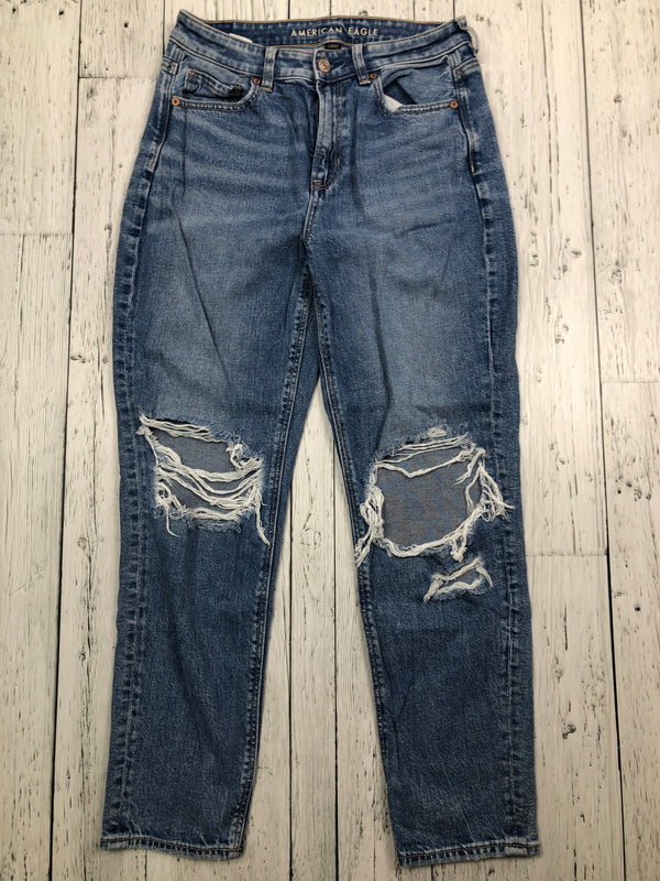 American eagle blue distressed mom jeans - Hers S/4