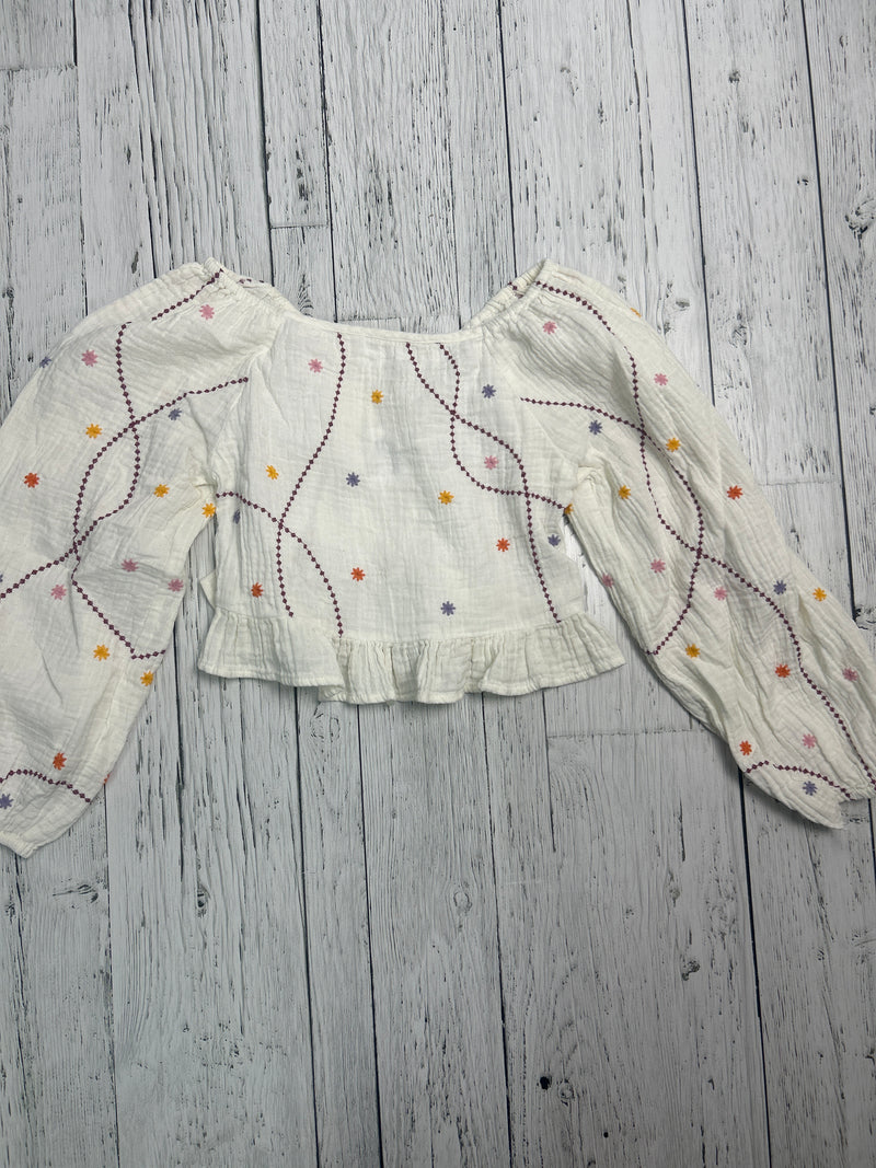 Zara White floral shirt - Girls 12