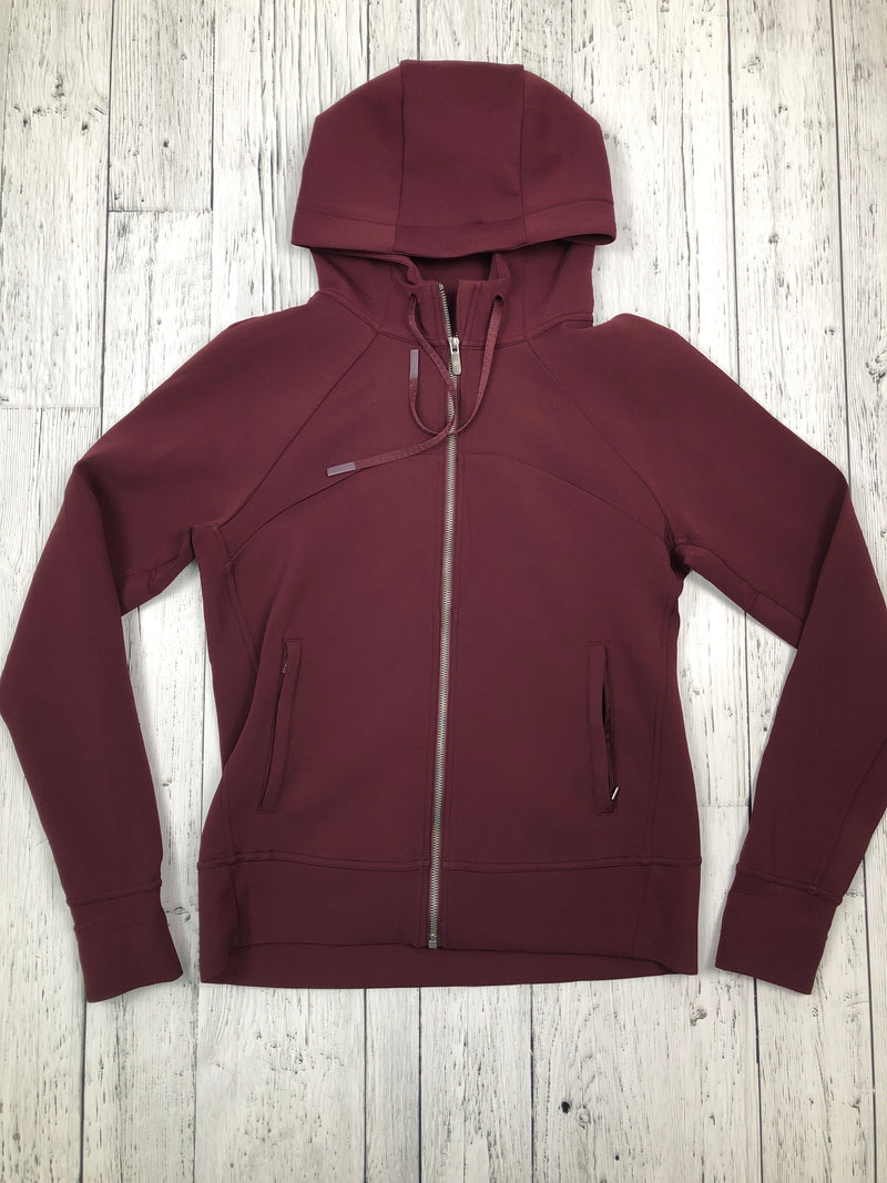 lululemon dark red zip up hoodie - Hers L/10