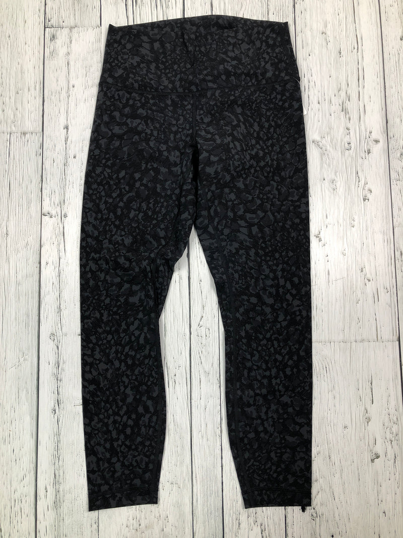 lululemon black patterned leggings - Hers M/8