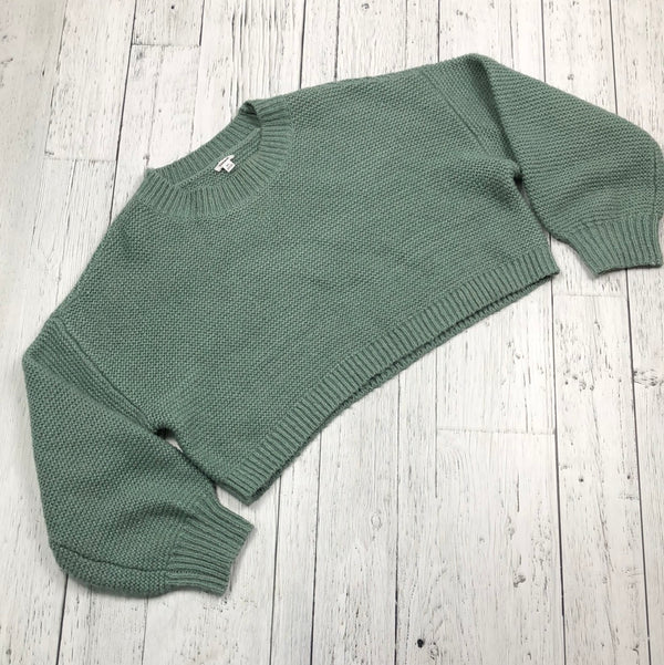 Garage green knitted cropped sweater - Hers L
