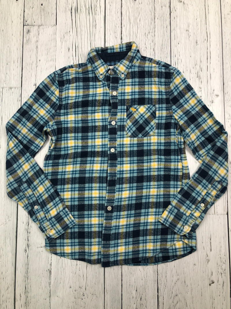 Abercrombie&Fitch blue yellow plaid flannel - Boys 13/14