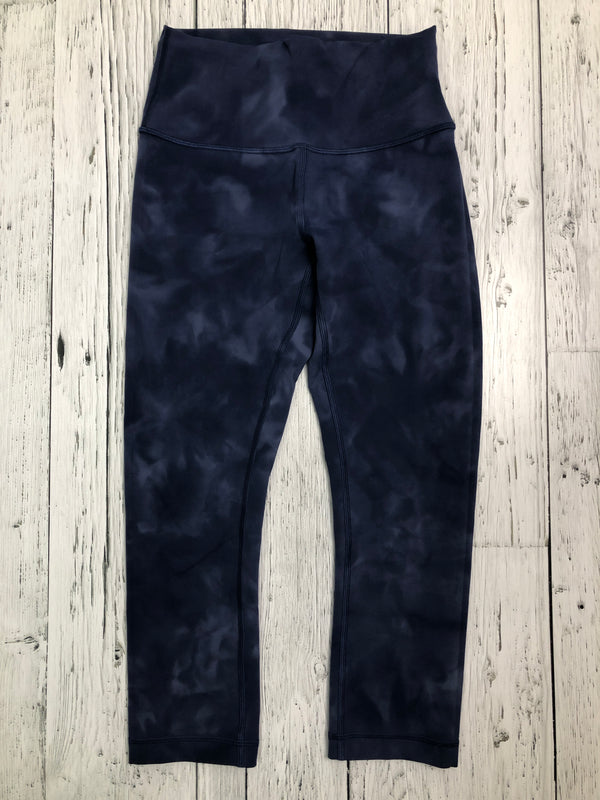 lululemon navy blue patterned leggings - Hers S/6
