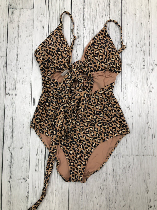 Aerie brown patterned bathing suit - Hers L Long