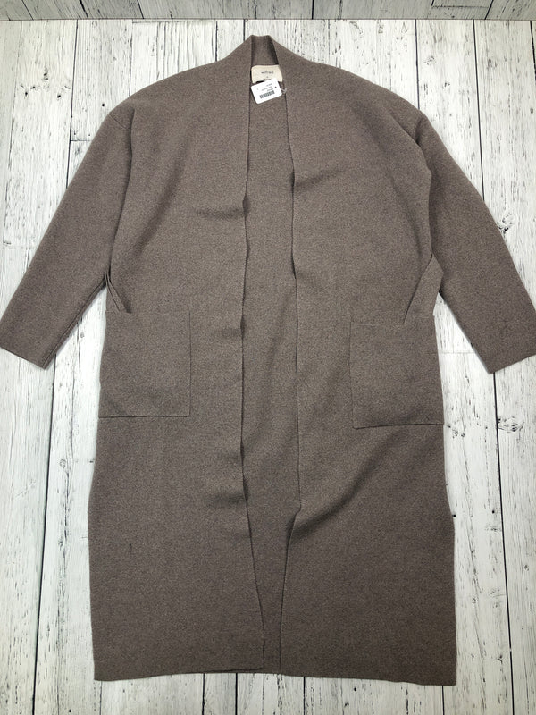 Aritzia Wilfred brown long cardigan sweater coat - Hers XS