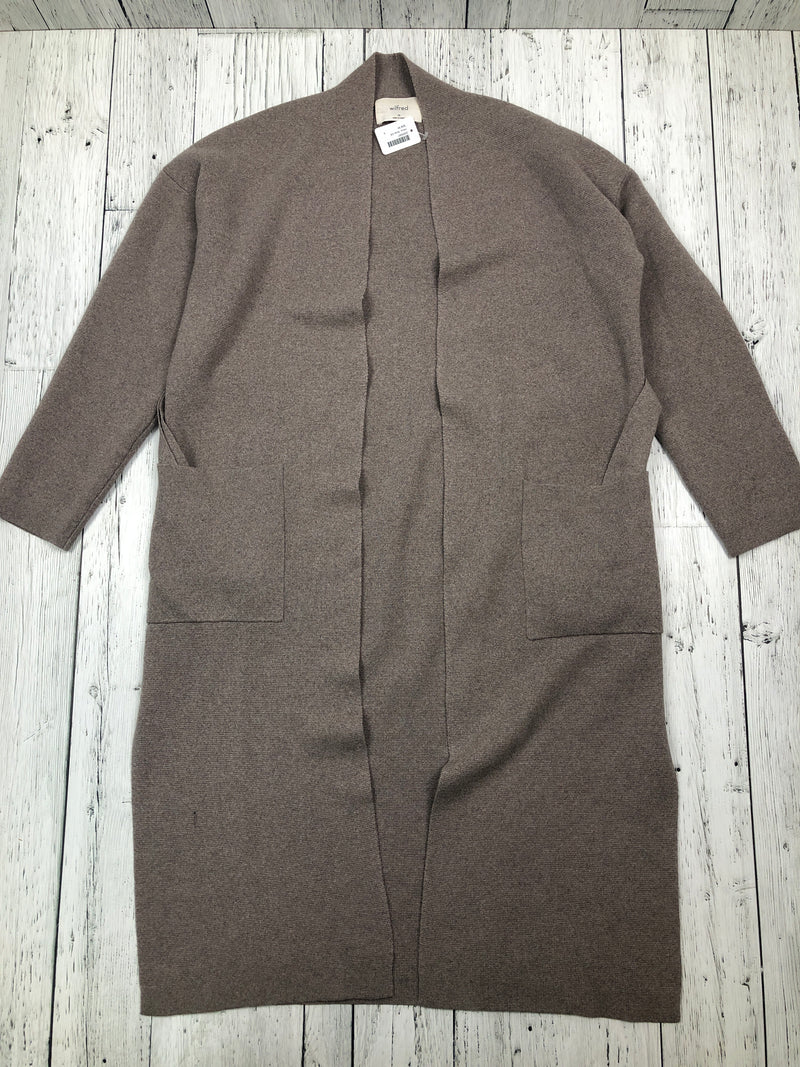 Aritzia Wilfred brown long cardigan sweater coat - Hers XS