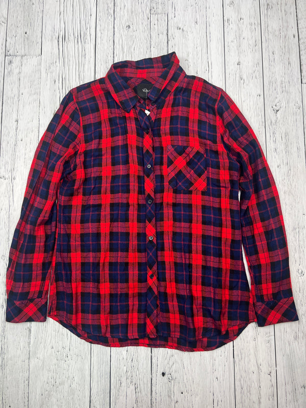 Rails red blue plaid flannel - Hers M