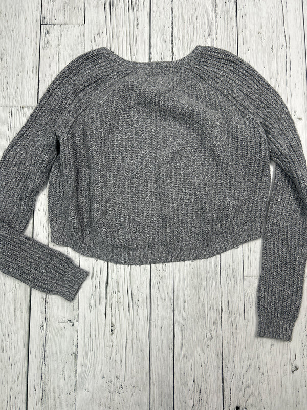 Abercrombie & Fitch grey knit crop sweater - Hers S