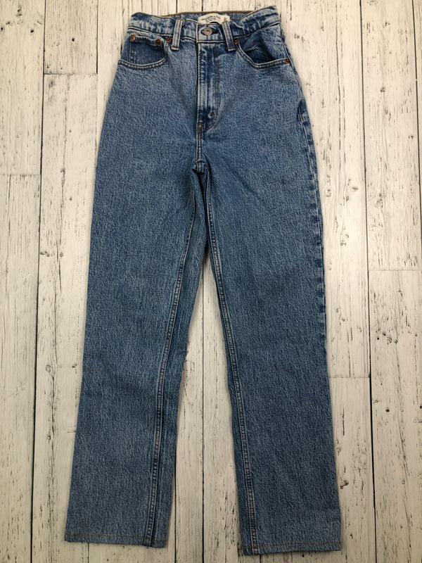 Abercrombie&Fitch blue 90s straight ultra high rise jeans - Hers XXS/24