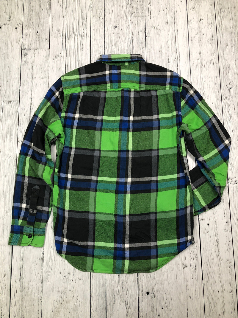 American Eagle green plaid button up shirt - His S