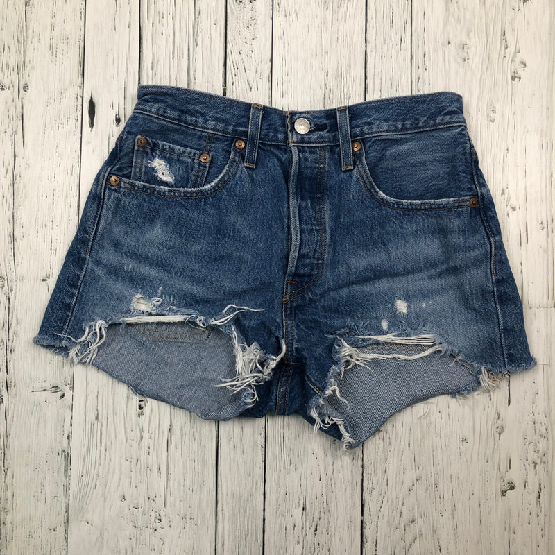 Levi’s 501 Mid Wash Distressed Denim Shorts - Hers S/26
