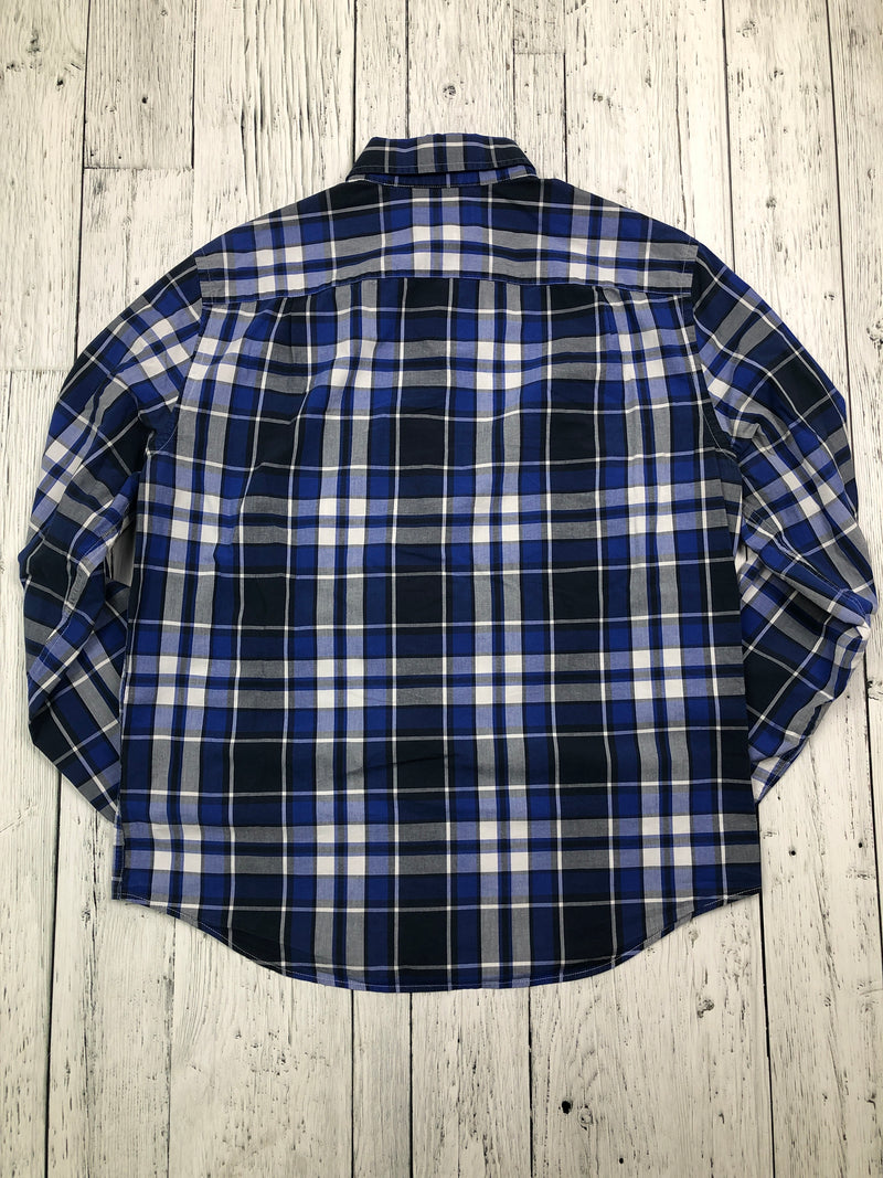 American Eagle blue plaid flannel - His L