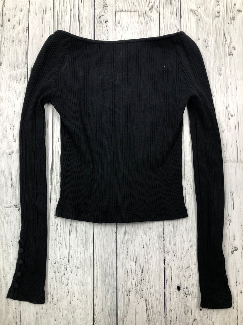 Anthropologie black long sleeve shirt - Hers XS