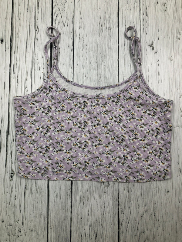 Hollister purple floral tank top - Hers M