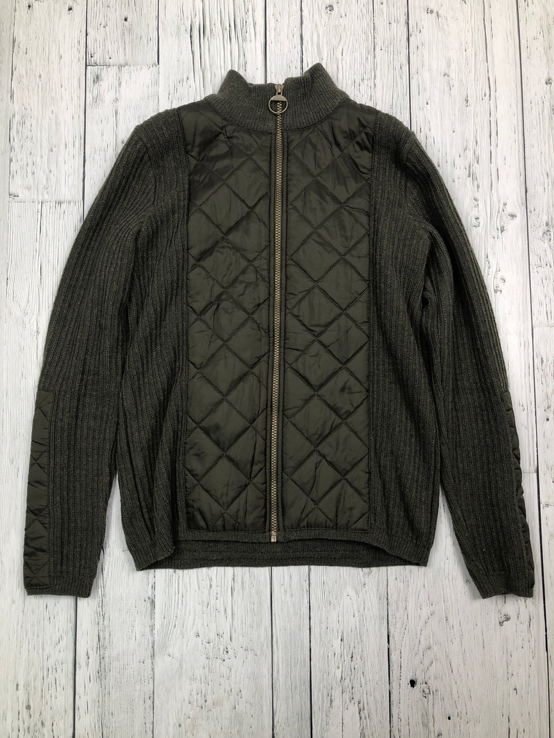 Barbour green sweater jacket - Hers XL/12